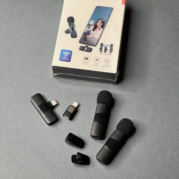 میکروفن یقه ای بی سیم مدل K9 Dual Type-C بسته 2 عددی