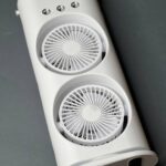 پنکه رومیزی مدل مه پاش دوفن شارژی - چرخش اتومات