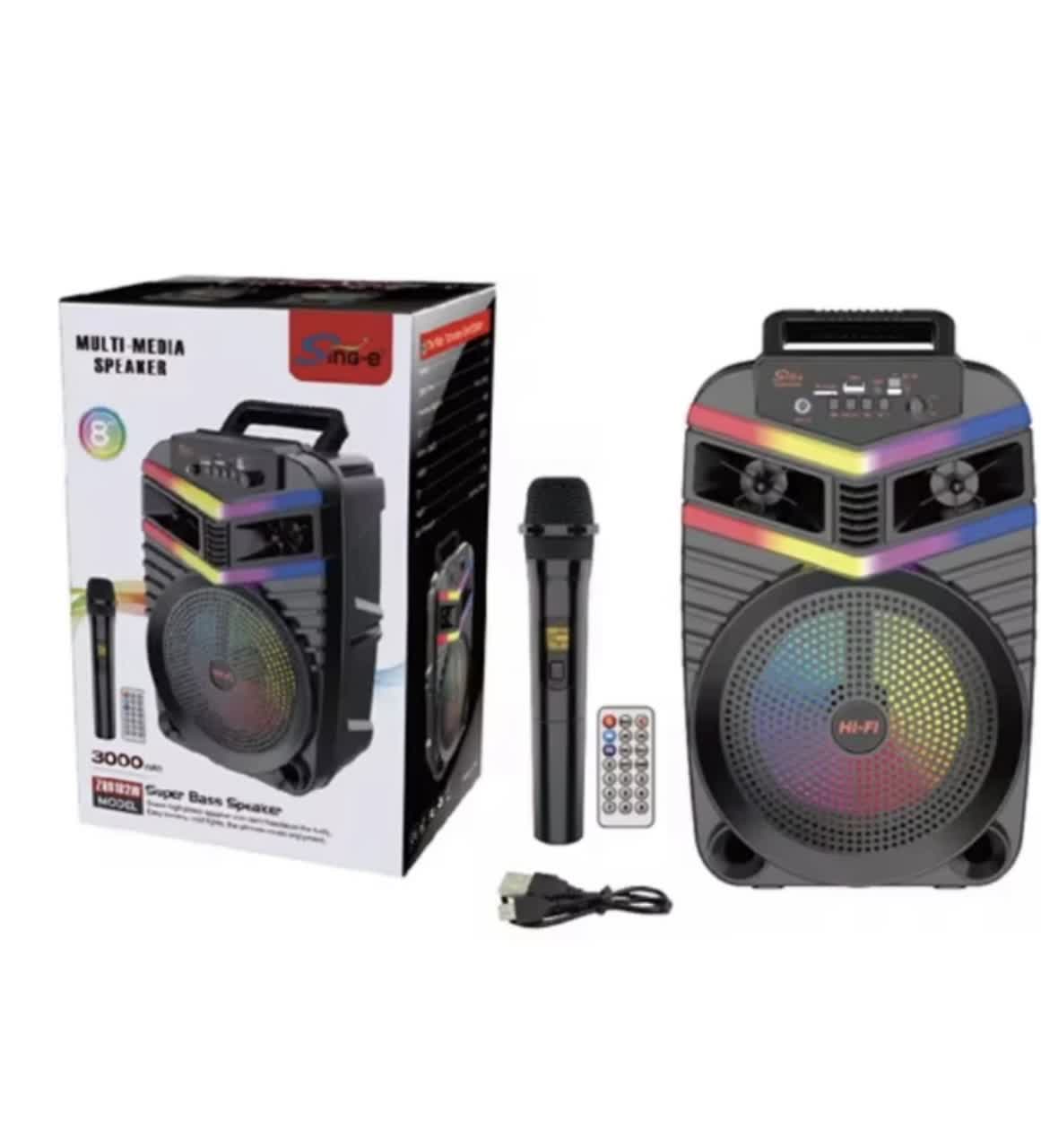 1 اسپیکر بلوتوثی قابل حمل چمدونی zqs-8182w - Image 1